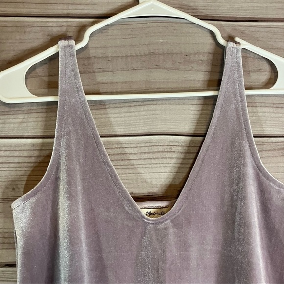 Madewell Velvet V-Neck Tank Top in Provence Grape - Picture 3 of 9